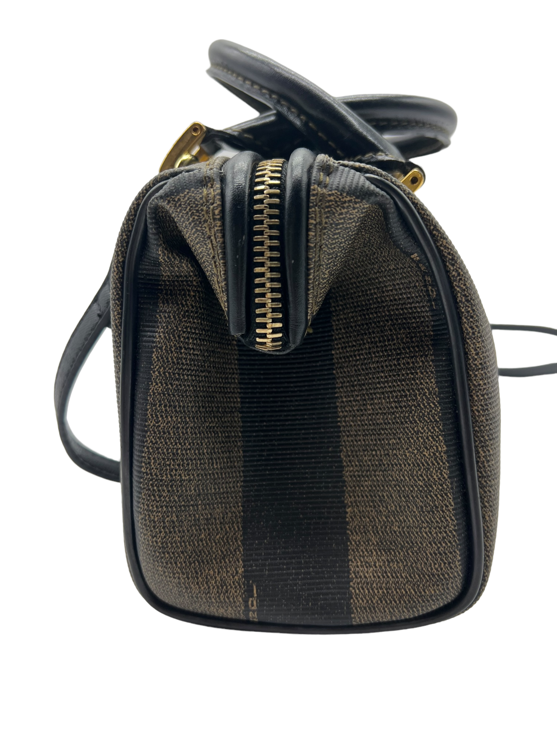 Vintage FENDI Striped Pequin Mini Boston Bag
