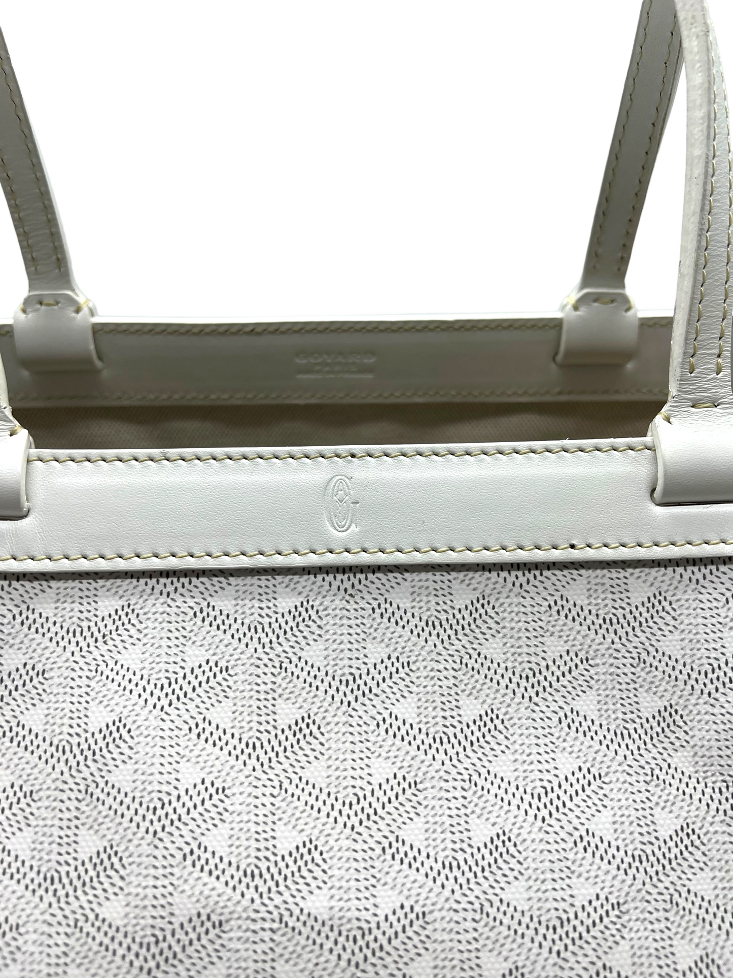 Goyard White Bellechasse PM Shoulder Bag