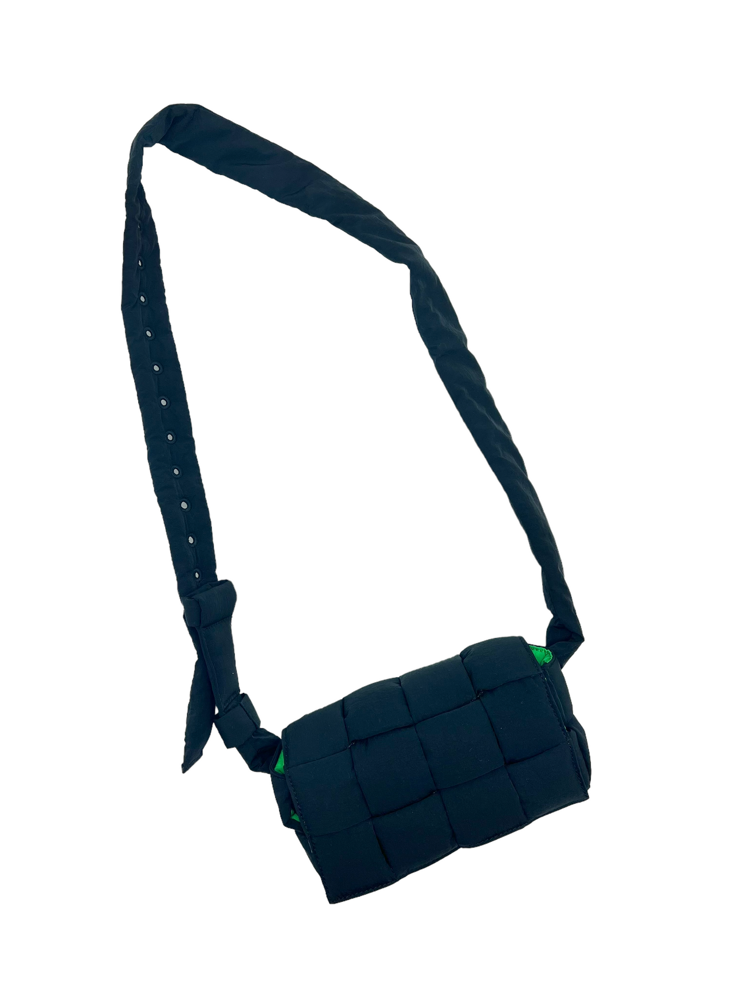 Bottega Veneta Black Nylon Mini Cassette Belt Bag