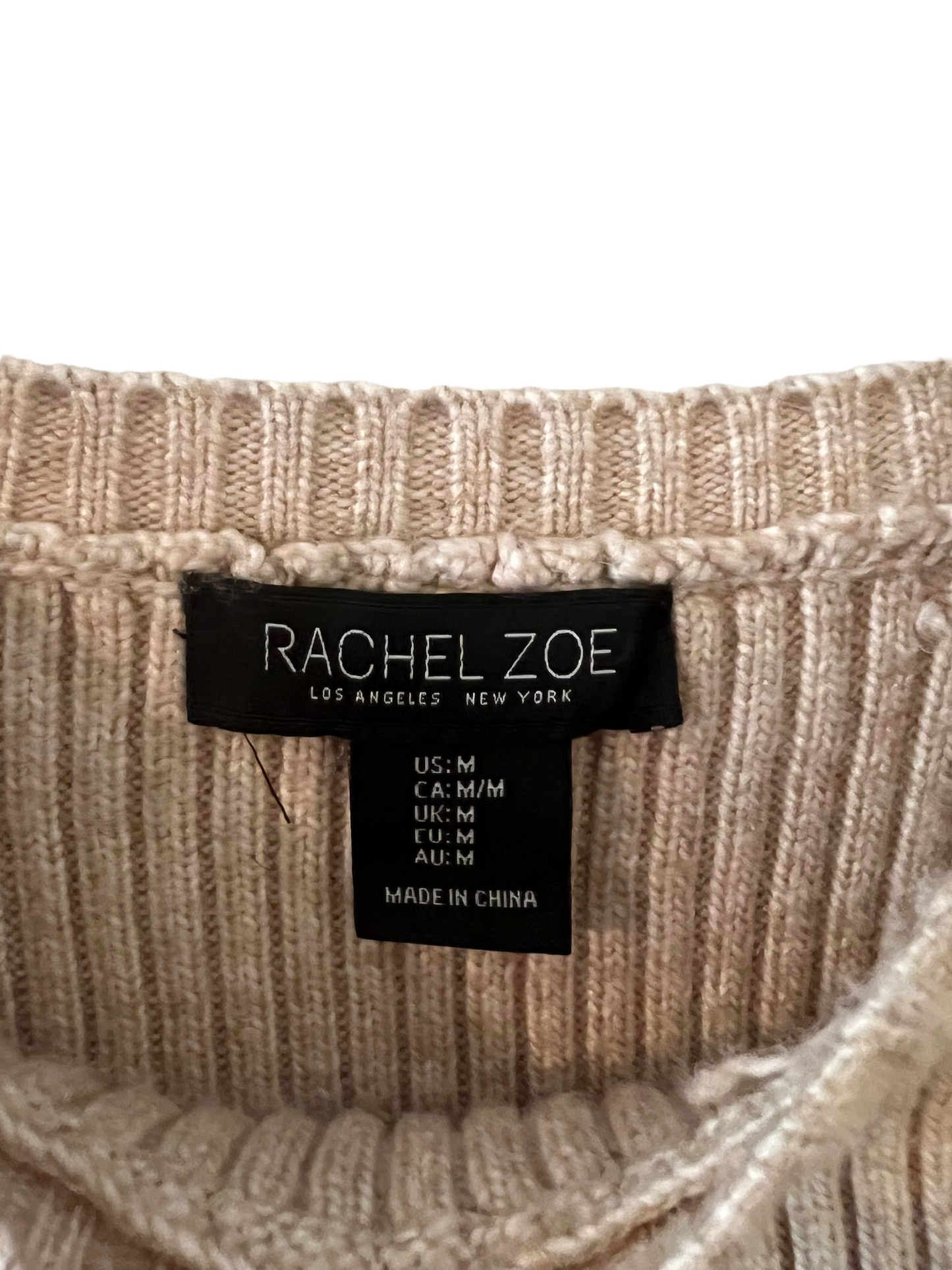 Rachel Zoe Beige Two Piece Size M Sweater Slip Dress