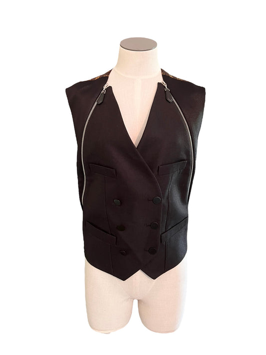Louis Vuitton Size 40 Wool Silk Blend Double Breasted Vest