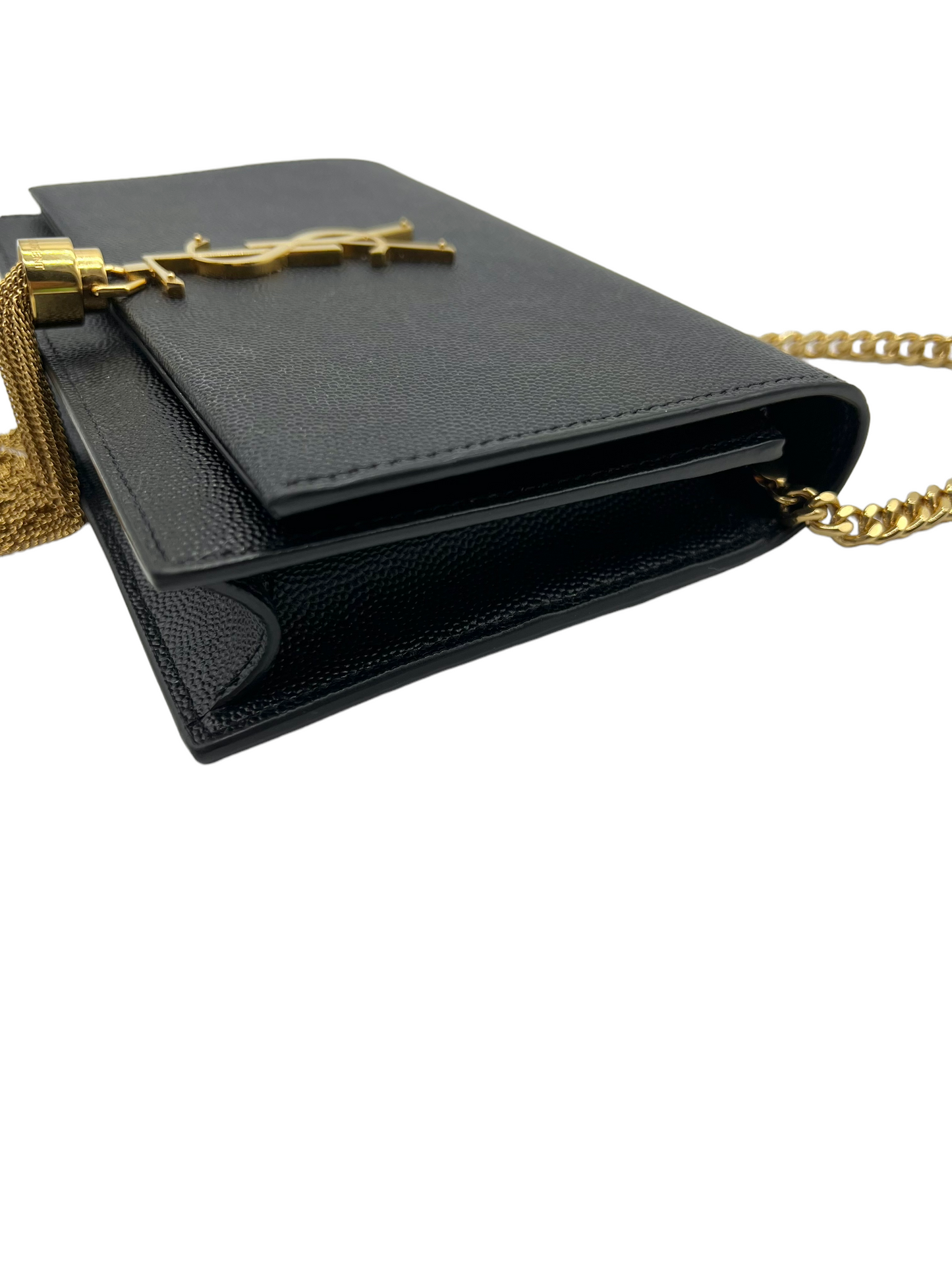 Saint Laurent YSL Black Leather Small Kate Chain Shoulder Bag