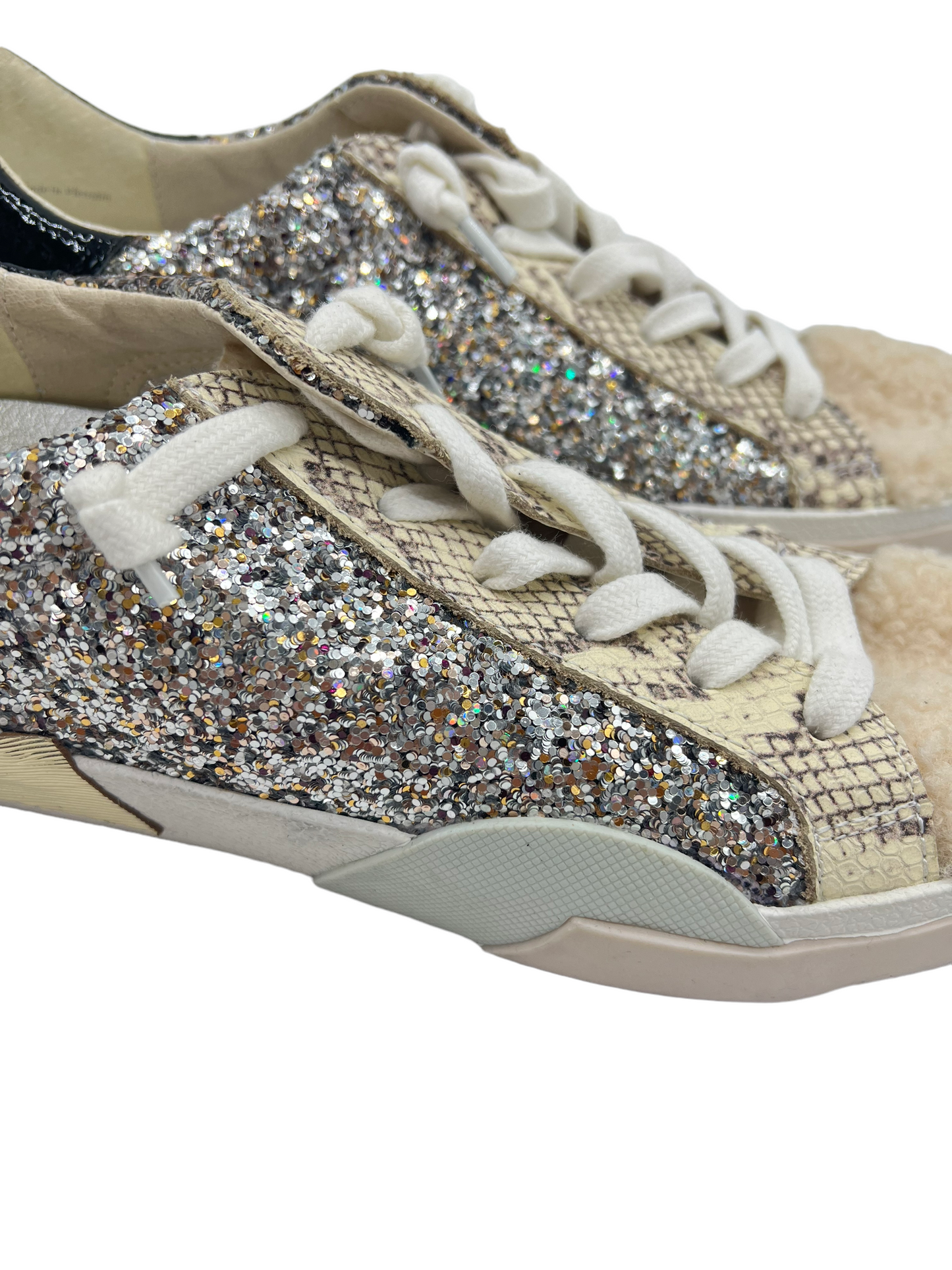Dolce Vita Zina Glitter Shearling Size 7.5 Sneakers