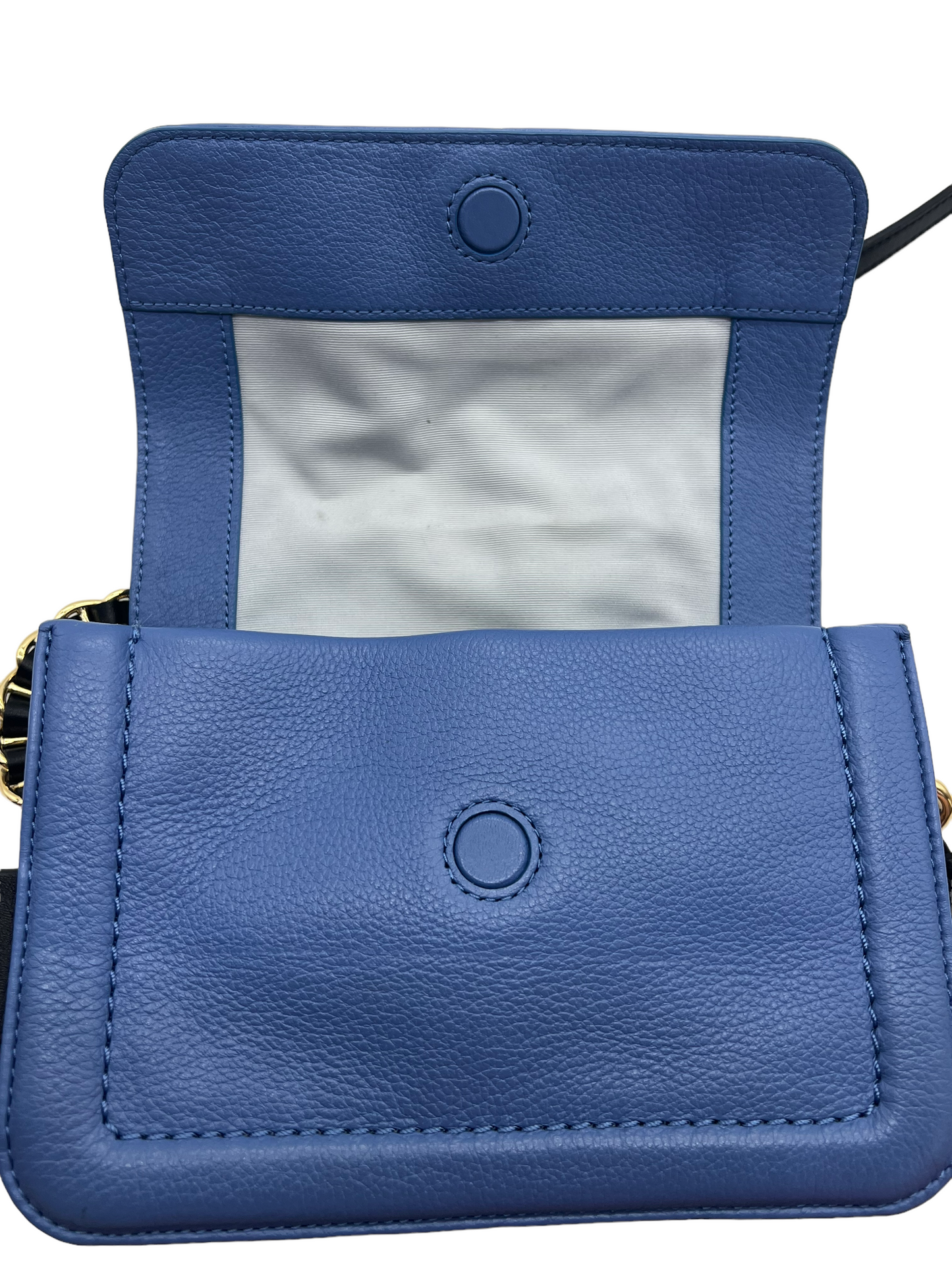 Marc Jacobs Blue Leather The Mini Cushion Bag