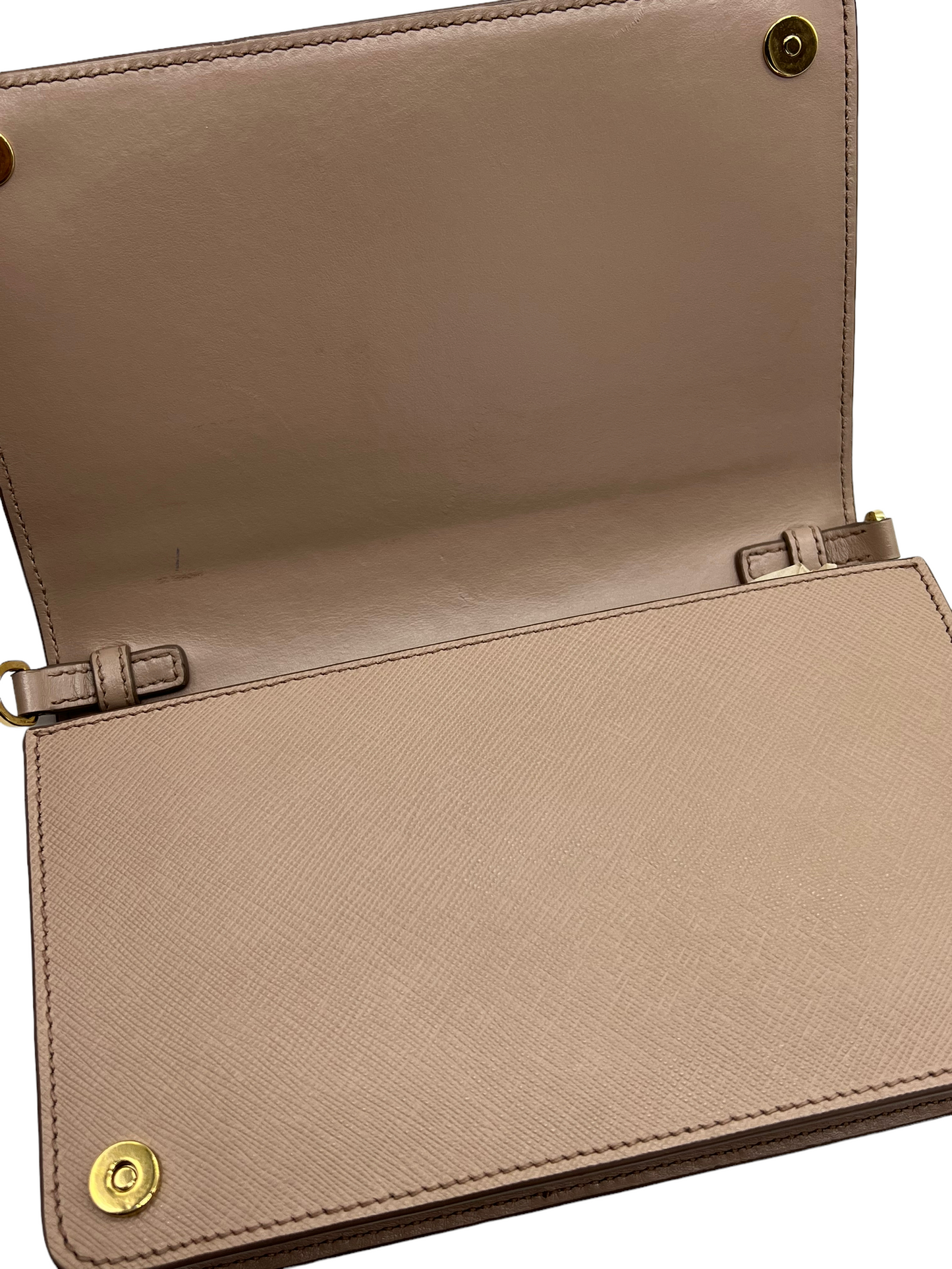 Prada Blush Saffiano Leather Chain Shoulder Bag
