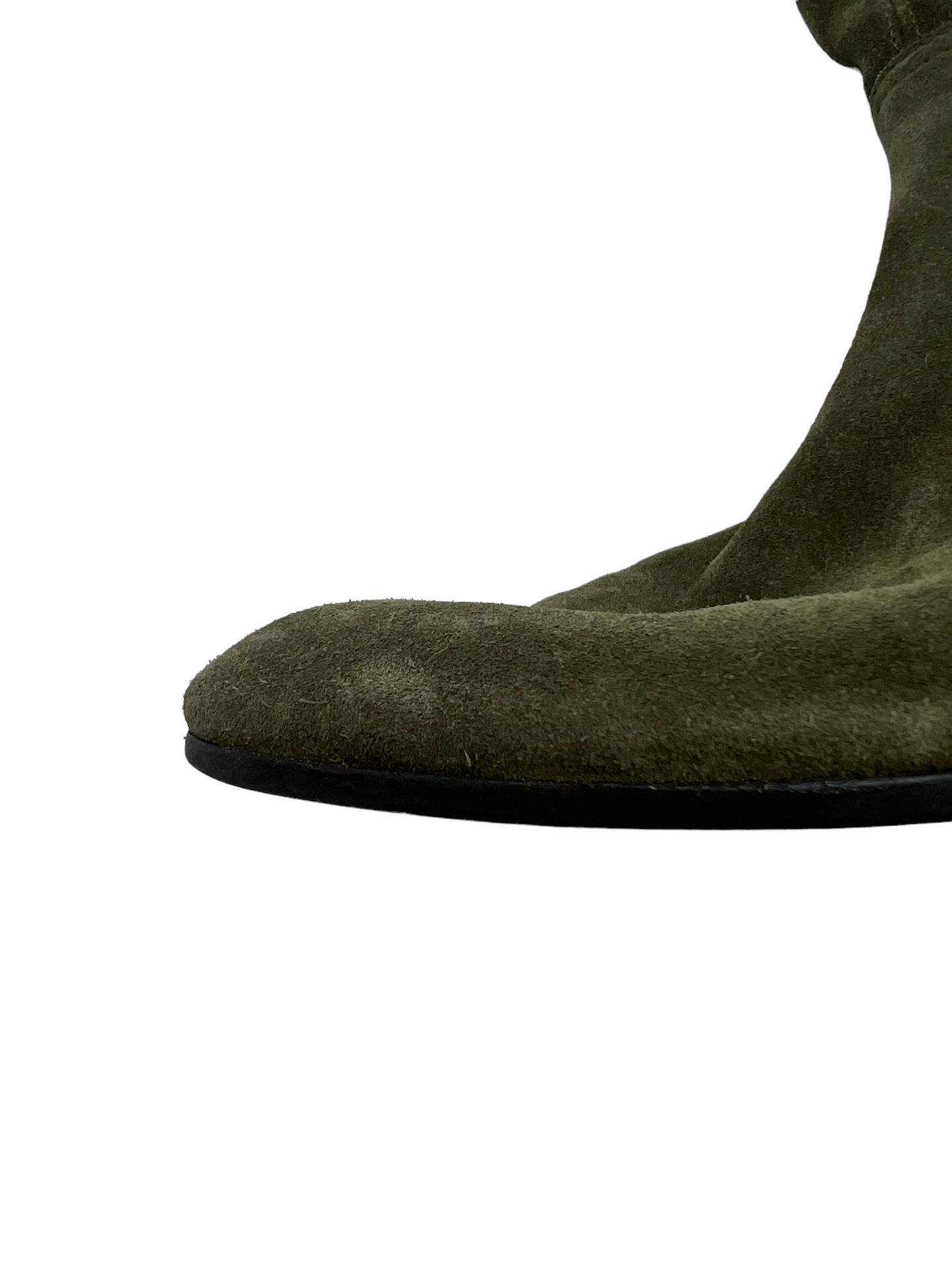 Gucci Green Suede Foldover GG Size 40.5 Boots