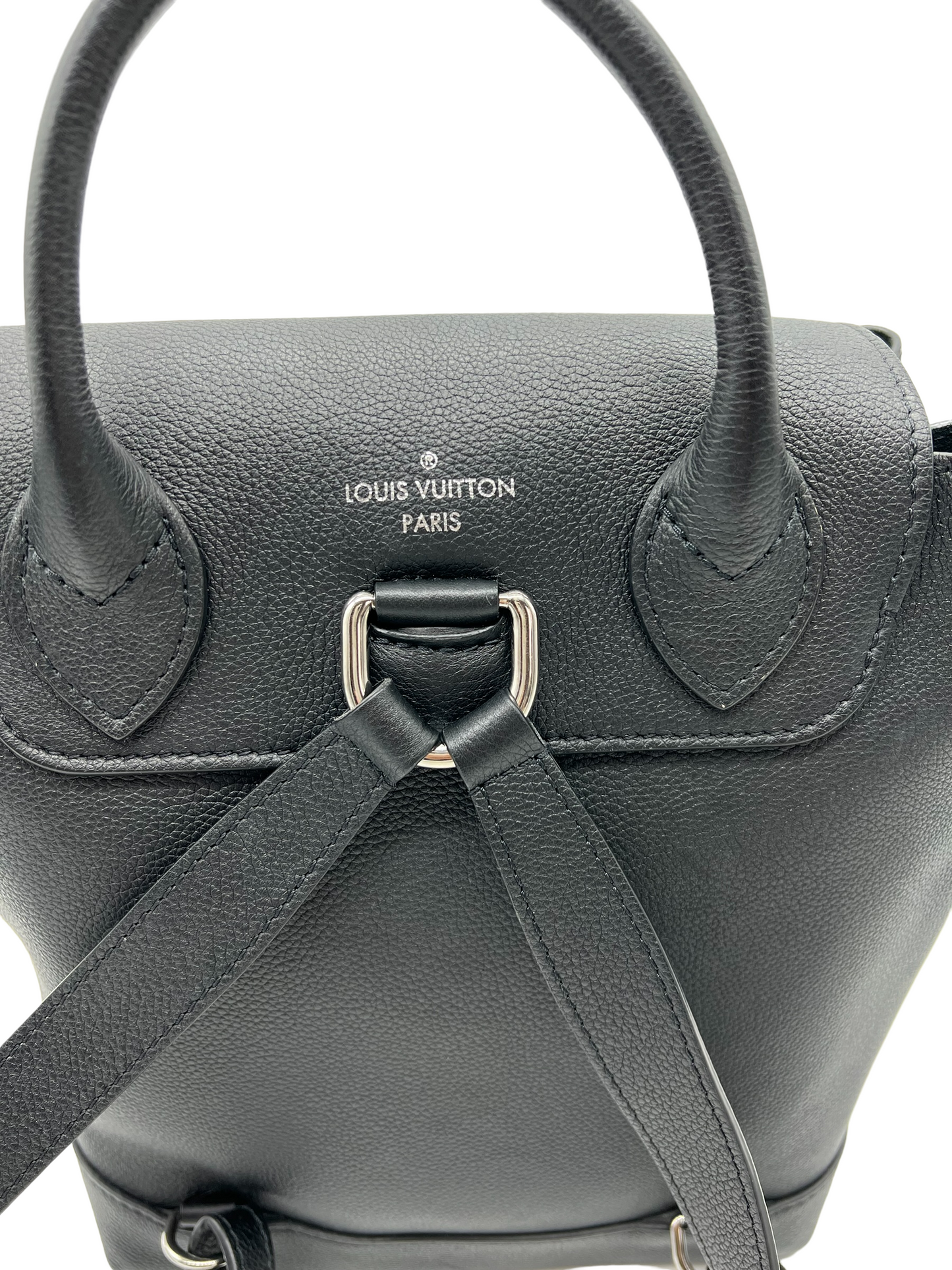 Louis Vuitton Black Calfskin Lockme Backpack Handbag – Shop Luxe