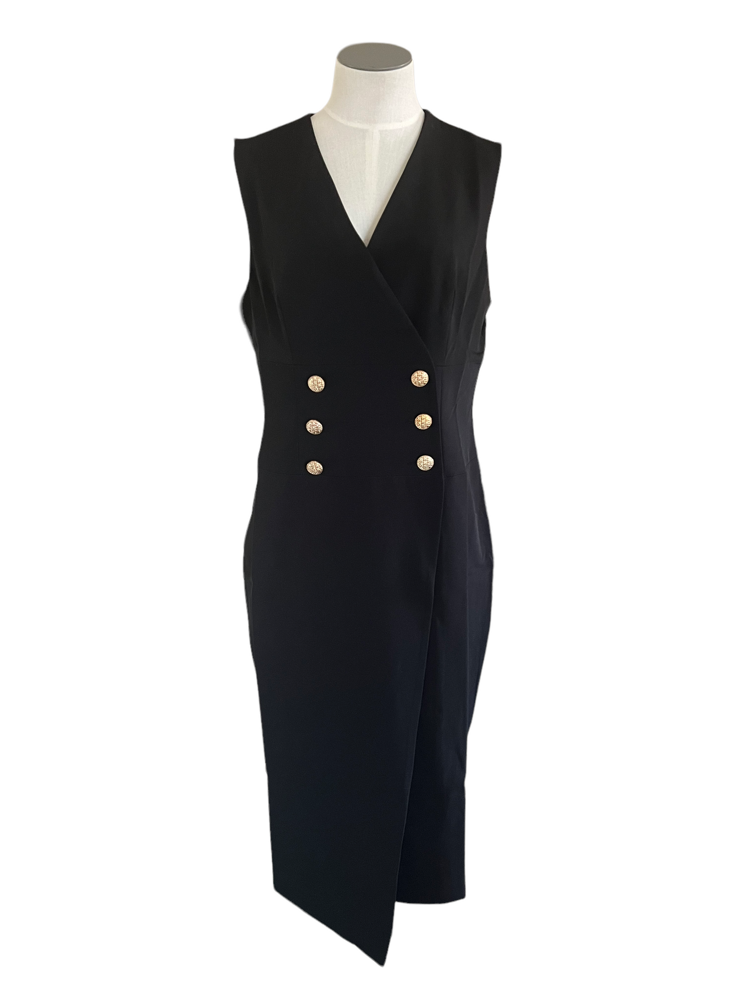 Rachel Zoe Black Double Breasted Size 10 Tuxedo Dress