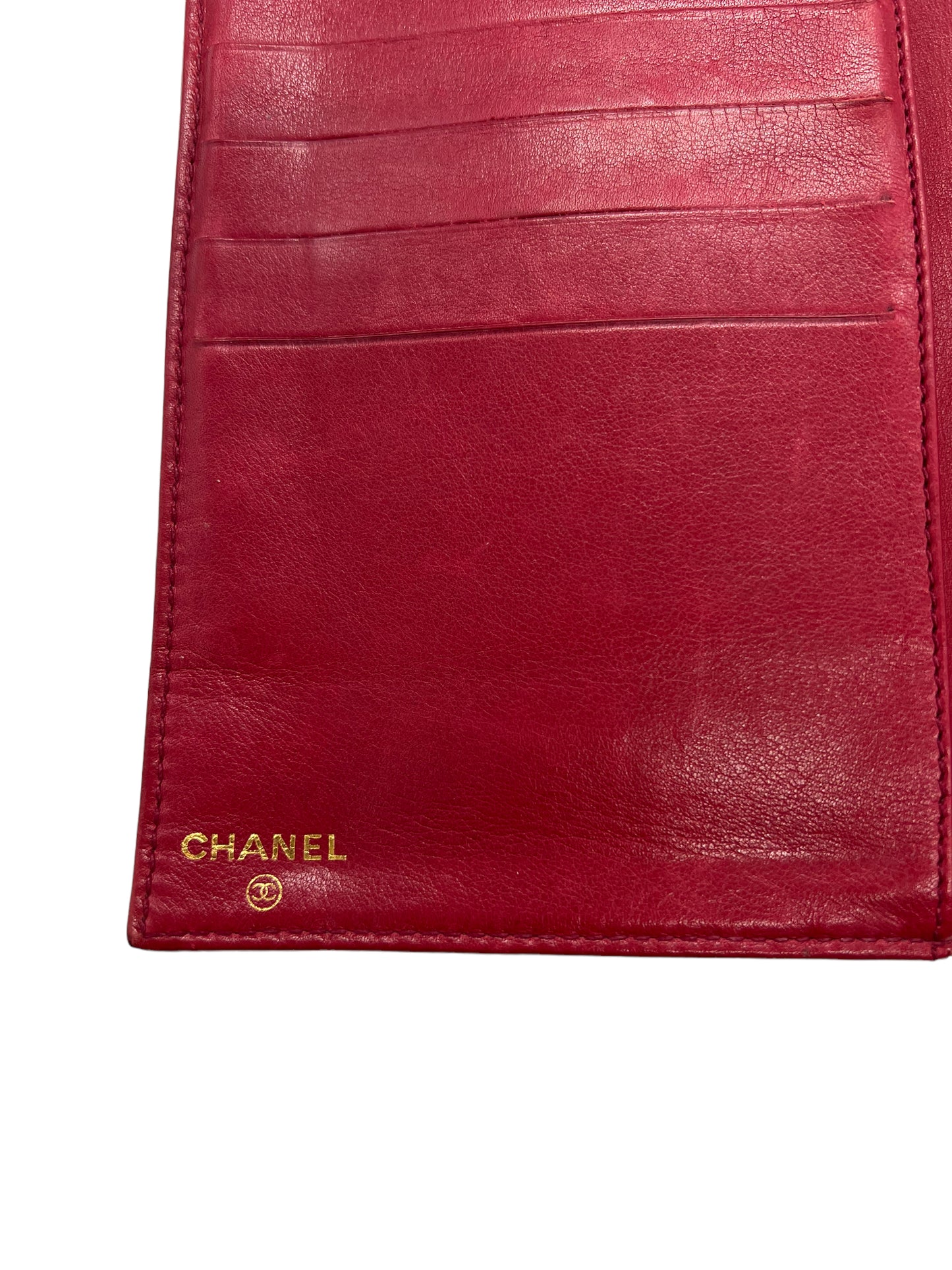 Chanel Red Caviar Vintage 1991-1994 Timeless French Purse Wallet