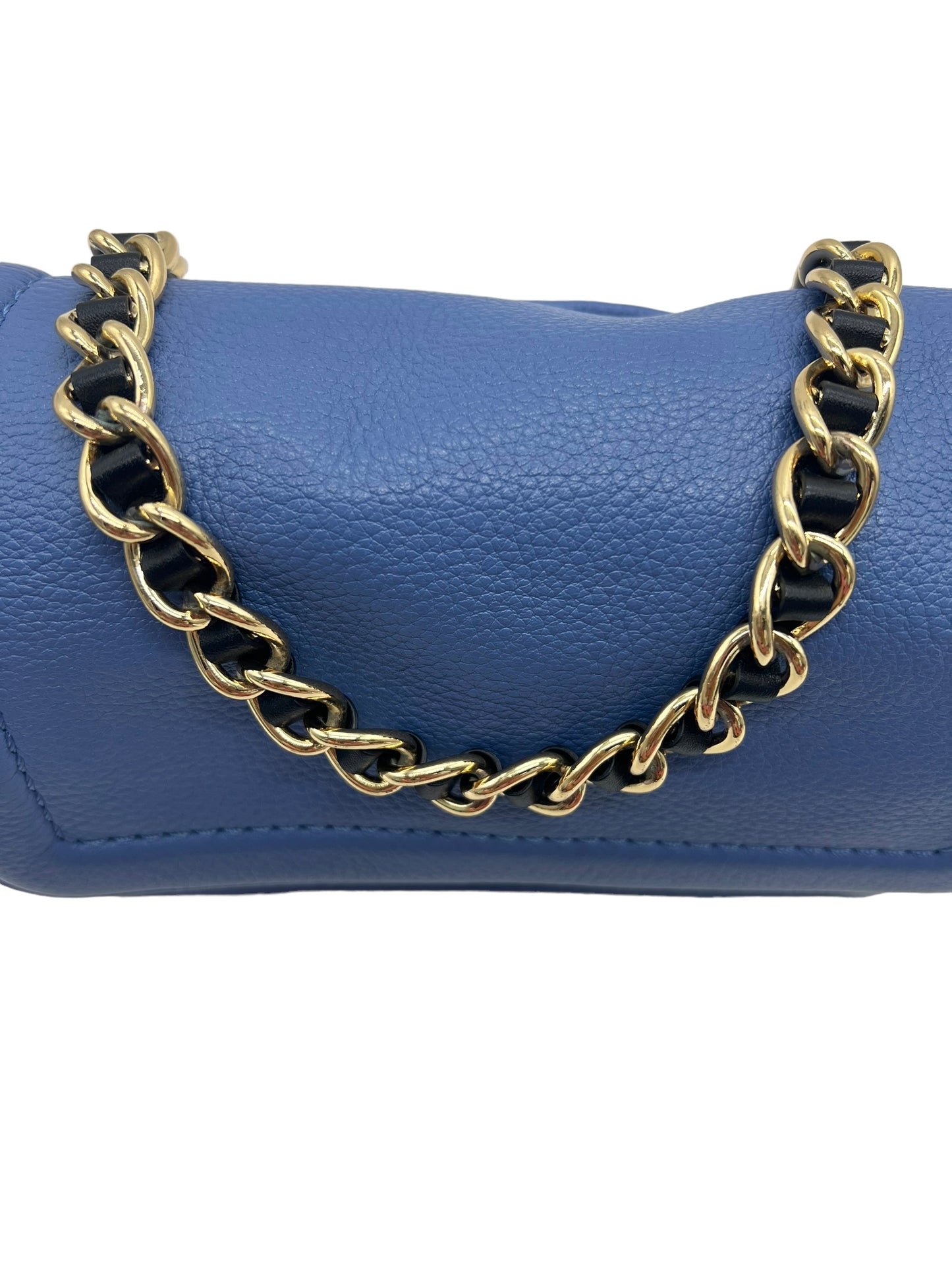 Marc Jacobs Blue Leather The Mini Cushion Bag