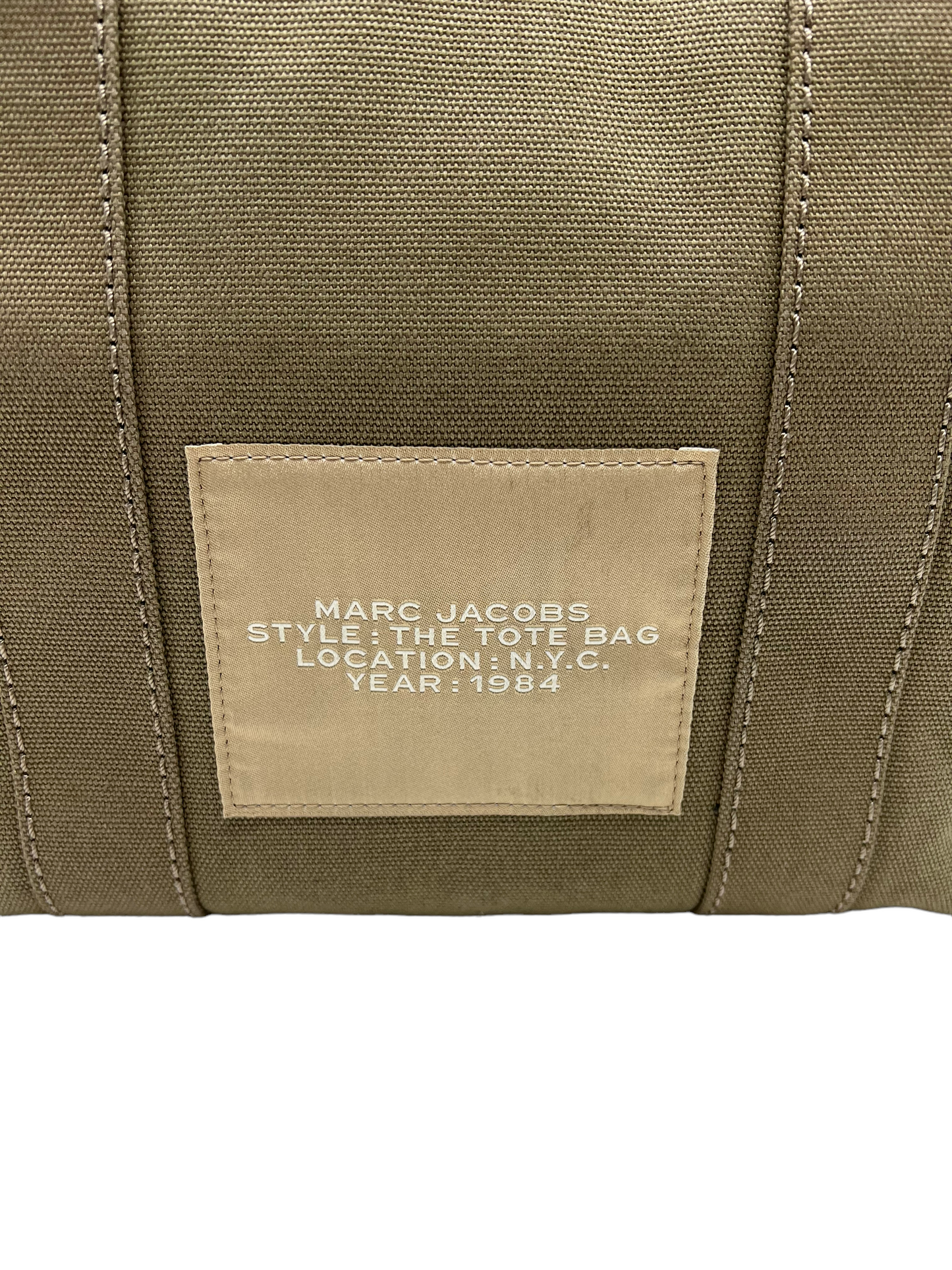 Marc Jacobs Khaki Canvas "The Medium Tote" Bag