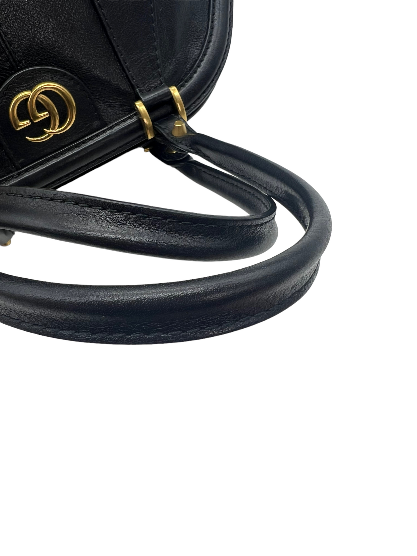 Gucci Black Leather Large Re(Belle) Dome Satchel