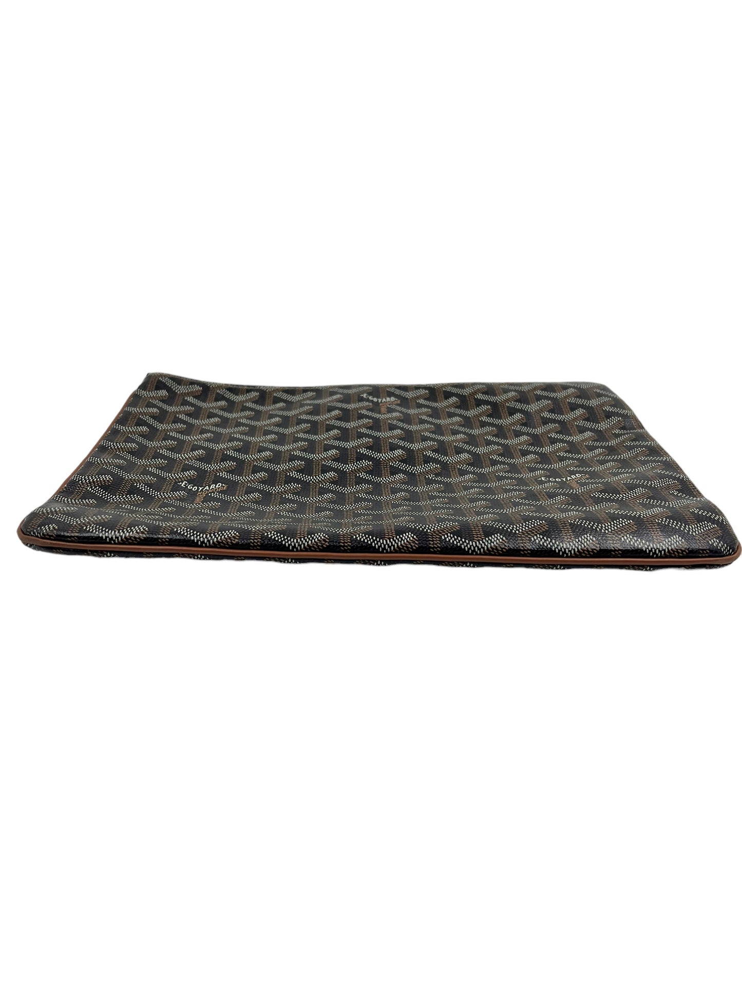 Goyard Black & Brown Senat MM Zip Pouch