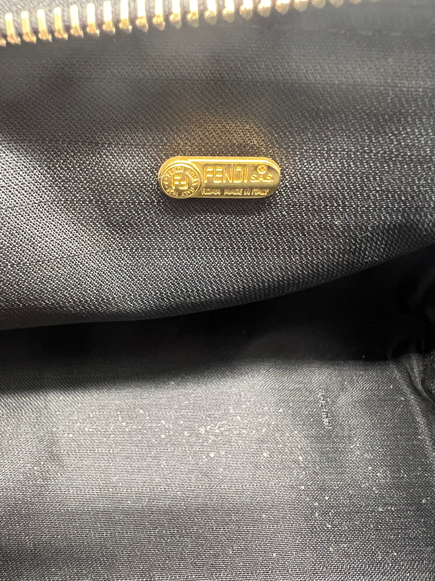 Fendi Vintage Pequin Stripe Mini Boston Bag