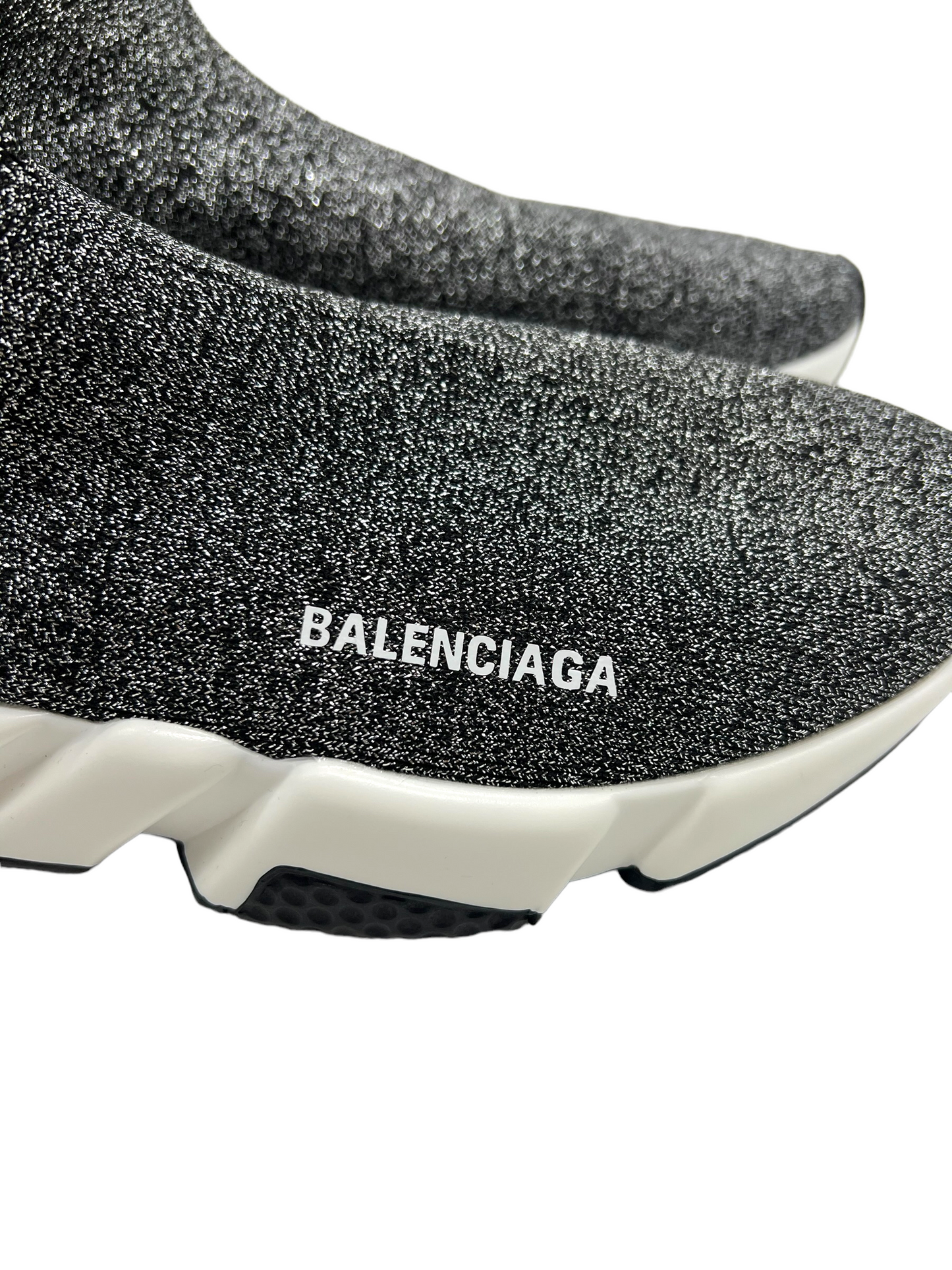 Balenciaga Black Metallic Size 38 Speed Trainers